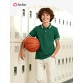 thumbnail image 2 of PatPat Boys Polo Shirts Short Sleeve Collared Button Placket School Tops9-10Y, 2 of 7