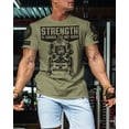 thumbnail image 3 of Gymish Strength Is Earned Not Given Workout T-Shirt – Motivational Gym Tee for Men, Athletic Lifting Shirt, 3 of 6