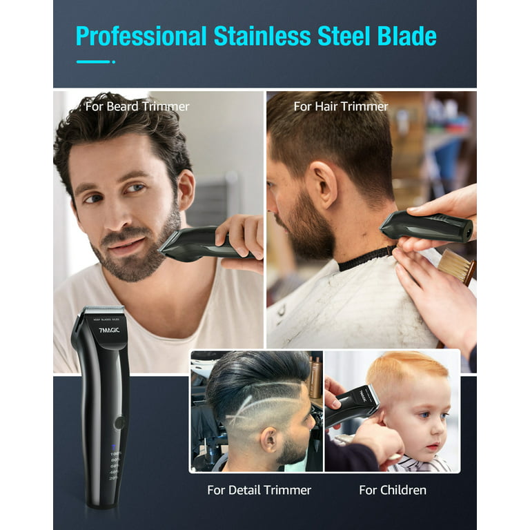 Cordless Hair Clippers Men, Electric Hair Trimmer, Rechargeable Men Cutting Machine with LED Display, Grooming Kit for Heads, Longer - Walmart.com