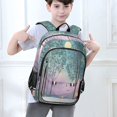 thumbnail image 6 of FORMRS Unisex School Backpack 17" Student Travel Bag with Laptop Compartment, Purple Forest Scene, 6 of 7