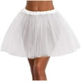 thumbnail image 2 of KONDYS Womens Nice Quality Pleated Gauze Short Skirt Adult Tutu Dancing Skirt 3 Layered Comfortable Casual Women's Skirt, 2 of 3