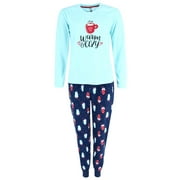 PJ Couture  Warm and Cozy Holiday Print Long Pajama Set (Women's)
