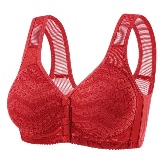 Front Hook Wireless Bra With Back Shaping Design For Large Cup Women's Underwear Training Waist Belt