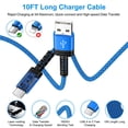 thumbnail image 4 of 18W QC 3.0 Fast Wall Charger Block with 10FT USB-A to Type-C Braided Cable, Phone Charger Compatible with iPhone 17/16/15 Pro Max iPad Pro Galaxy S26 Android, Blue, 4 of 7