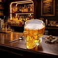 thumbnail image 4 of Skull Shaped Whiskey Glasses,23.7 oz Heavy Base Skeleton Drinking Cup | Clear Round Mouth Cocktail Glasses for Halloween Decor,Gifts for Cocktail Lovers, 4 of 6