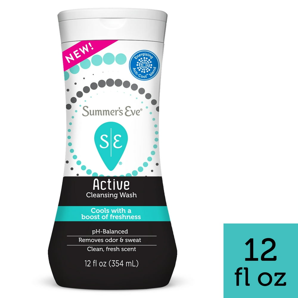 Summer's Eve Active Feminine Cleansing Wash, Cooling & Refreshing, 12