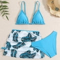 thumbnail image 2 of Swanpen Bikini Swimsuits for Girls Summer 3 Piece Bikini Swimsuit Set Mesh Breathable Bathing Suit with Beach Skirt, 2 of 4
