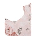 thumbnail image 3 of Bagilaanoe Newborn Baby Girl Rompers Flower Print Fly Sleeve Bodysuit + Headband 6M 12M 18M 24M Infant One Piece Jumpsuit, 3 of 9