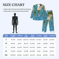 thumbnail image 6 of Kll Earth View World Map Sleepwear Mens Flannel Pajamas,Long Cotton Pj Set, 6 of 9