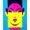 Multicolor Blue Pink Yellow, Pattern 15, variant on ODIKA 8'x10' Washable Area Rug Non-Shedding, Easy Care, Funky Aesthetic Cartoon Retro Blocks Graphic Bold Outline for King Size Bedroom Under Bed, Master Suite