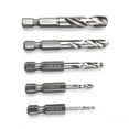 5 Pcs Stubby Drill Bit Set For Metal Quick Change 1/4" Hex Shank