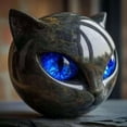 thumbnail image 4 of Estatua de de Lujo Negra, Decoración para el Hogar y Regalos, Decoración de Gatito Tallada A Mano, Lindos Regalos Perfectos para Amantes de los Gatos Rojos., 4 of 5