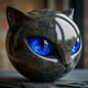 thumbnail image 4 of Estatua de de Lujo Negra, Decoración para el Hogar y Regalos, Decoración de Gatito Tallada A Mano, Lindos Regalos Perfectos para Amantes de los Gatos Azules., 4 of 5
