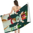 thumbnail image 2 of PHYHOO Merry Christmas Large Lightweight Microfiber Towel Super Absorbent Sand Free Thin Quick Dry Pool Towel for Beach Travel Sports Pool Bath Camping 30x60in, 2 of 8