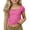 Hot Pink*, variant on RUTAYY Girls T-Shirt Square Neck Short Sleeve Solid Color Basic Kids Layering Tops Hot Pink
