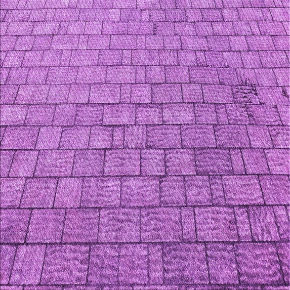 Ahgly Company Machine Washable Indoor Square Transitional Violet Purple Area Rugs, 8' Square