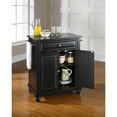 thumbnail image 3 of Crosley Brands Cambridge Granite Top Portable Kitchen Island/Cart Black/Black, 3 of 5
