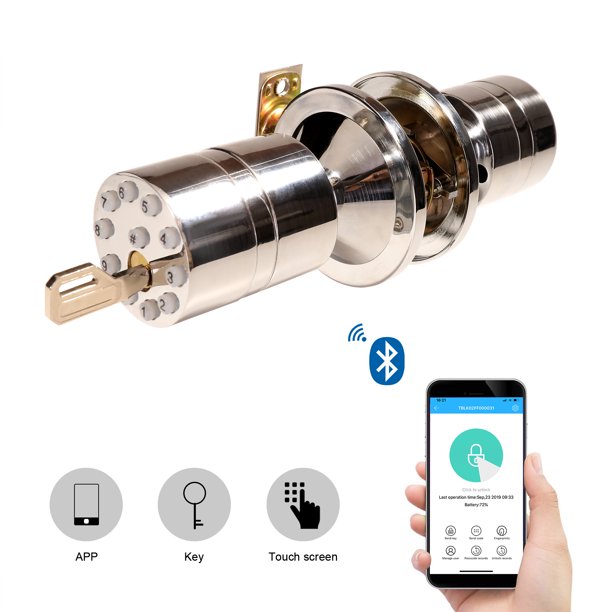 Preenex Advanced Security Smart Lock with Key Pad Low emergency Inform Silver