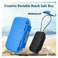 thumbnail image 3 of Portable Storage Box Creative Beach Safe Box 4-digit Combination Lock With Steel Wire Outdoor Camp Sports Cycling Swim Security ,Fireproof Resistant Insulation, 3 of 6