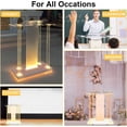 thumbnail image 5 of Chantmo Acrylic Church Pulpit with Wheels 46.6 inch 15 Colors RGB LED Lights Podium Stand Lectern for Church Wedding Concert Classroom Office, 5 of 5
