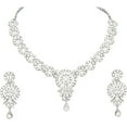 thumbnail image 2 of Parshwa Creations Statement Silver, Rhinestone Mixed Piece Jewelry Sets, Silver Plated, 3-Piece Set, 2 of 4