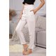 thumbnail image 3 of ABPHQTO Pantalones de mujer en mezcla de lino color albaricoque con bolsillos, 3 of 5