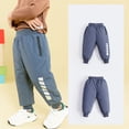 thumbnail image 2 of Kids Winter Snow Pant Puffer Down Lightweight Elastic Waist Zipper Pocket Trousers for Boys Girls Winter Warm Jogger Pants Size 4-13T, 2 of 7