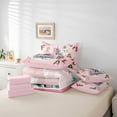 thumbnail image 5 of Homewish Pink Monogrammed L Bedding Comforter Set 7pcs for Teens, Merry Christmas Queen Bedding Sets, Kawaii Xmas Tree Nutcracker Reversible Queen Sheet Sets, Super Cozy Room Decor, 5 of 7