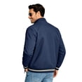 thumbnail image 6 of GrmtClth Men Fleece Jacket Lightweight Full Zip Jacket Casual Outdoor | Mock Neck Collar, Soft Warm Jacket, Ideal Outer Or Fall Winter Layering Essential for Hiking, Outdoor Wear Dark Blue XL, 6 of 7