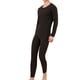 thumbnail image 1 of Conjunto de ropa interior térmica negra para hombre, calzoncillos largos con forro polar suave, capa base cálida para invierno en la parte superior e inferior, 1 of 6