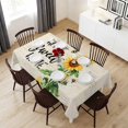 thumbnail image 6 of Sunflower Table Cloth Waterproof Tablecloths, Summer Botanical Bee Farmhouse Watercolor Tablecloth Dining Table Cover for Kitchen Party Tabletop Outdoor, Rectangle Tablecloth 54x108 Inch, 6 of 9