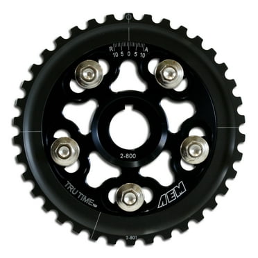 AEM 23-800BK Tru-Time Adjustable Cam Gear - 5-Bolt - Black