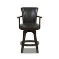 thumbnail image 2 of Williams 27" Swivel Counter Height Bar Stool Vintage Black Brown Faux Leather, 2 of 10