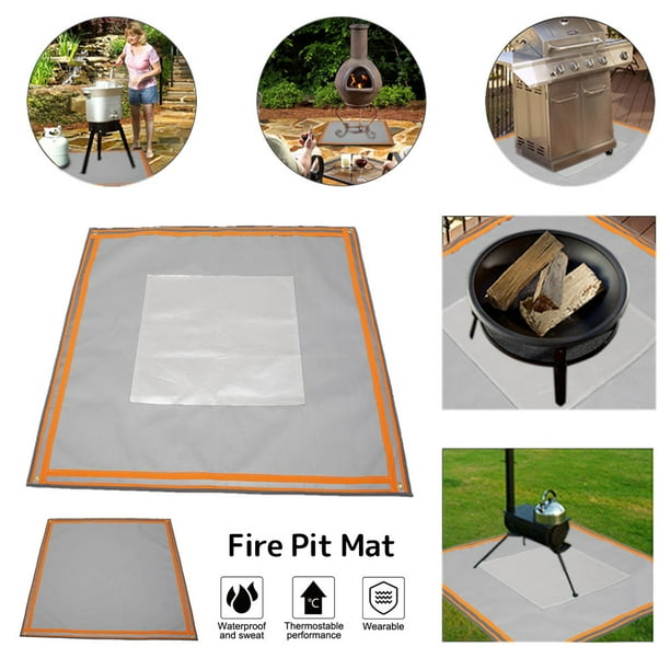 HOTBEST 3 Layers Fire Pit Mat Fireproof Heat-proof Mat Ember Ashes Cushion Portable Square Aluminum Foil Pad Barbecue Fire-retardnat Grill Mat Ground Protector for Grass Lawn Deck - Walmart.com