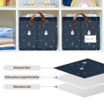 thumbnail image 4 of Yayeee Foldable Storage Basket for Shelves with Handles Waterproof Cloth Bins, Christmas Whimsy, 4 of 7