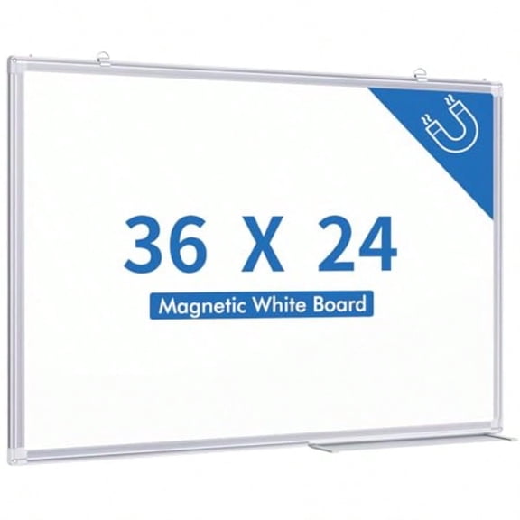 White Board Dry Erase 36 x 24 inches Magnetic Dry Erase Board Whiteboard for Wall Aluminum Frame Hanging Whiteboard Marker Board Writing Board 36 x 24 inch Sier
