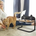 thumbnail image 4 of Gymax Elevated Pet Feeder w/ 2 Stainless Steel Cat Food & Water Bowls, 4 of 10