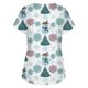 thumbnail image 3 of Tops de manga corta para mujer Uniforme de trabajo Blusa de bolsillo con estampado navideño Fridja gope408, 3 of 4
