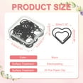 thumbnail image 2 of Uxcell 20 Pcs Heart Shape Paper Clip, Metal Cute Small Paper Clamp Clips for Office Supplies Craft Scrapbook Document Note Sorting, Plastic Coating, Black, 2 of 6