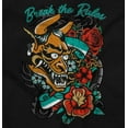 thumbnail image 2 of Break the Rules Japanese Mask Tattoo Unisex Fleece Graphic Zip Up Hoodie Brisco Brands 2X, 2 of 5