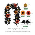 thumbnail image 4 of Faithtur Artificial Plants Wall-Mounted Maple Leaves Rattan Decorative Pendant, 4 of 6