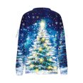 thumbnail image 5 of Women's Oversized Christmas Sweatshirts Graphic Funny Long Sleeve Crew Neck Pullover Xmas Tree Holiday Tops, 5 of 6
