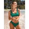 thumbnail image 4 of Women Bikini Set Push Up Padded Halter Camisole Top with Bikini Bottom, 4 of 7