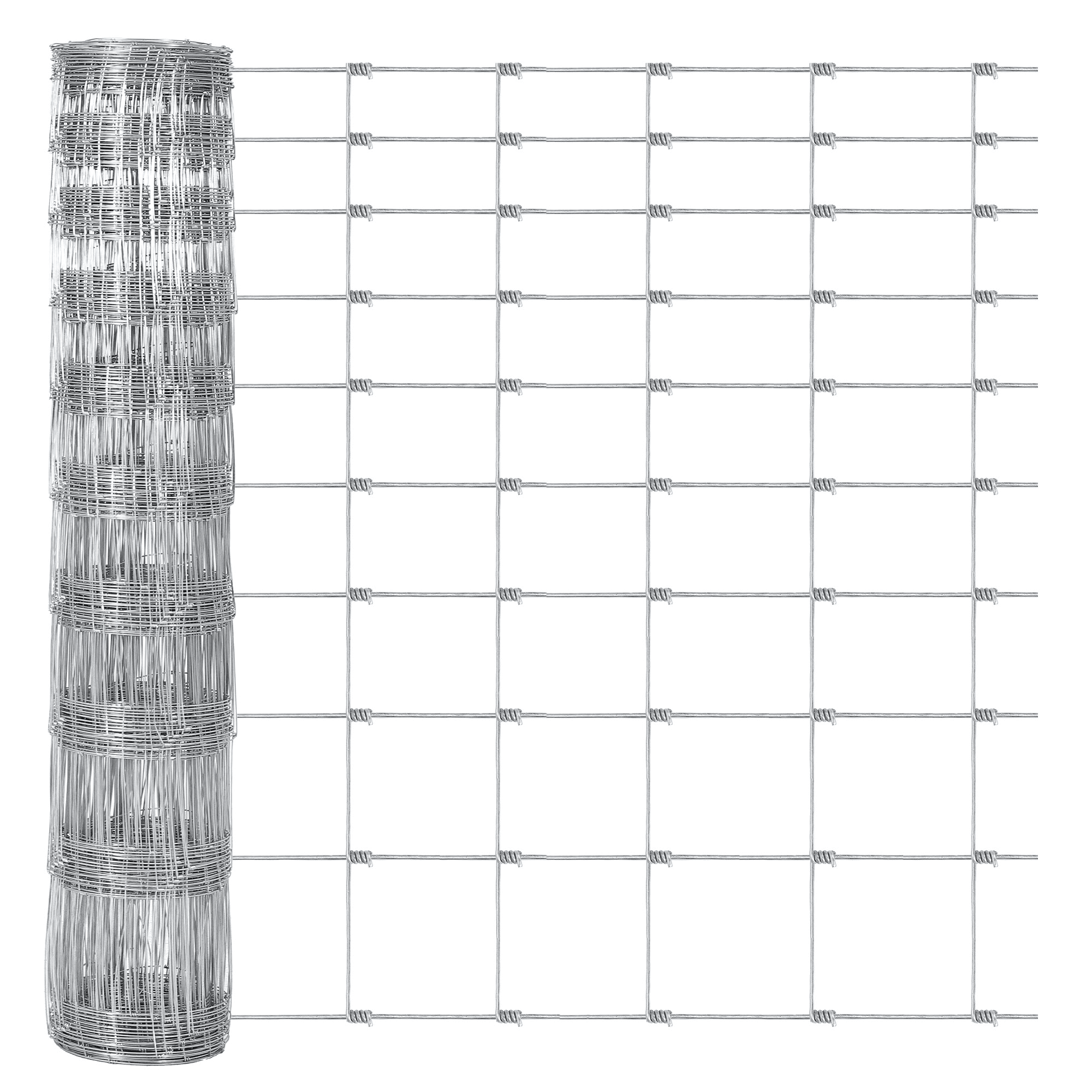 Gaderth 6Ft x 100Ft Heavy-Duty Galvanized Wire Livestock Fence, Durable Metal Mesh for Cattle, Goat & Deer Protection, Corrosion-Resistant Farm & Yard Barrier