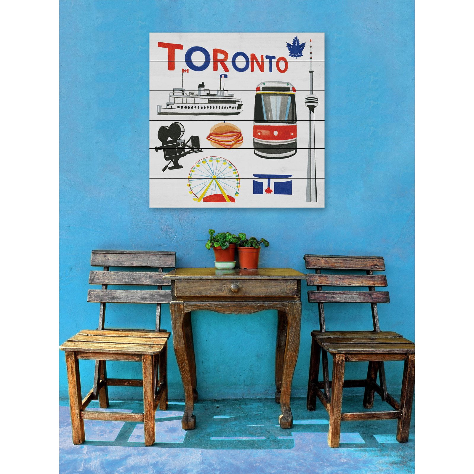 Marmont Hill 'Toronto Motif' by Molly Rosner Painting Print on White Wood