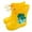 Yellow, variant on Aihuaihua Girls Rain Boots Non Lightweight Comfortable Elastic Top School Shoes For Kids With Textured Sole Design Size 2.5-3 Years