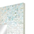 thumbnail image 6 of DecMode 36" x 70" Cream Handmade Mosaic Wall Mirror with Blue Corners, 6 of 15