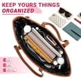 thumbnail image 4 of Purse Organizer Insert with Zipped Top for Tote Bag, Handbag Shaper with 13 Pockets, 4 of 6