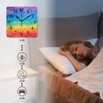 thumbnail image 4 of Square Wall Clock,Abstract Rainbow Textured Oil Painting,Silent Non-Ticking Wall Clock Decor for Home Office Kitchen Living Room Bedroom(12inch), 4 of 4