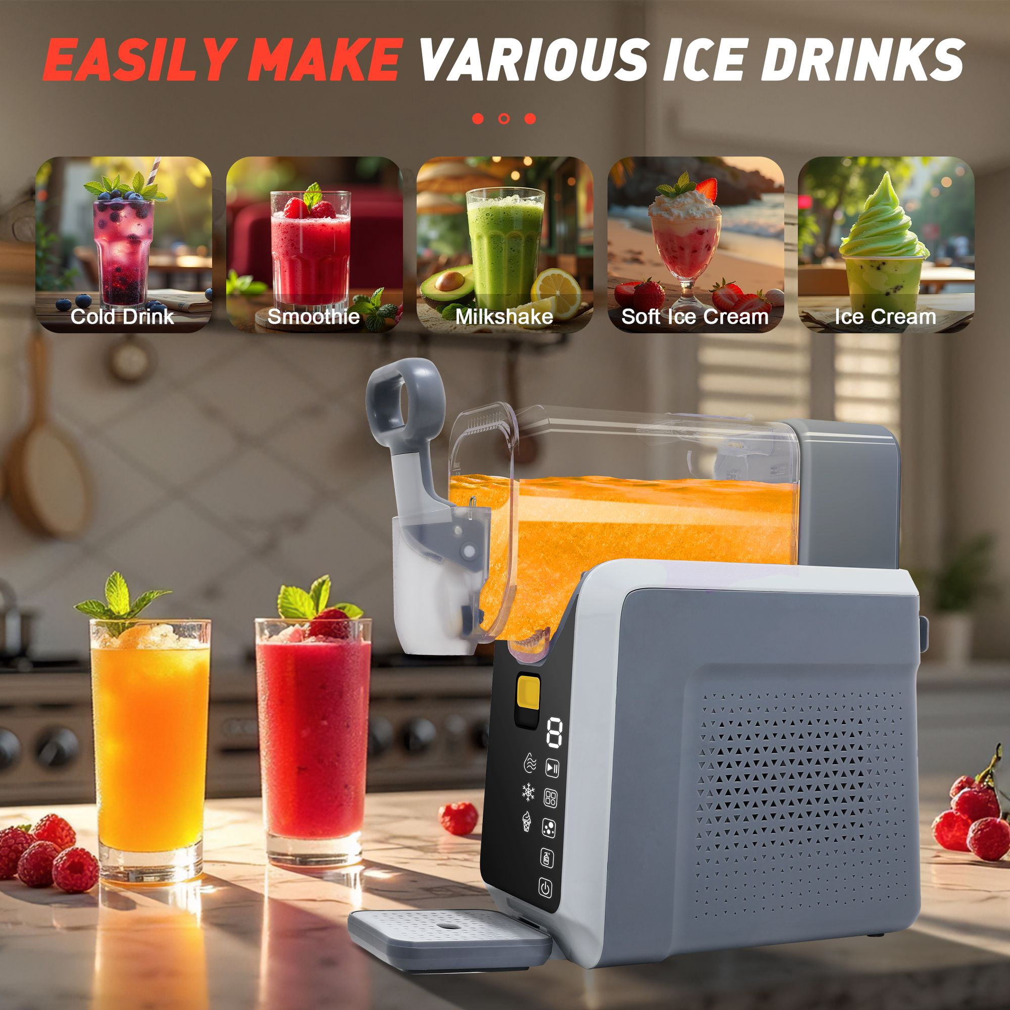 Slushie Machine, Slushy Machine for Home No Ice Needed